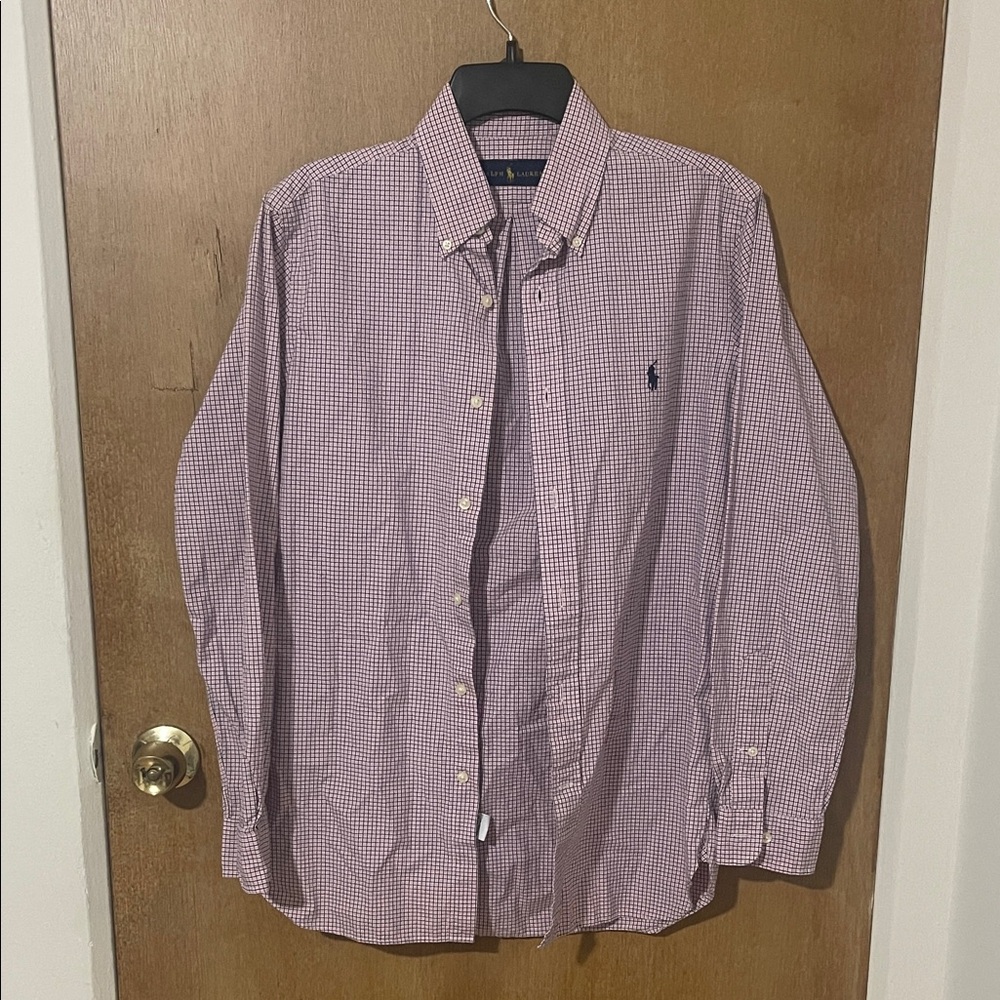 Polo by Ralph Lauren Men's Pink Checkered Shirt